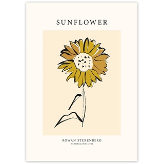 artvoll - Sunflower Poster by Rowan Sterenberg, 50 x 70
