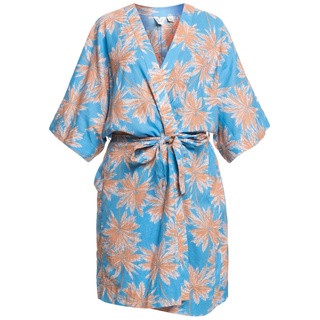 Strandkleid ROXY "Sunny Moments" Gr. M, US-Größen, blau (azure blue palm island) Damen Kleider Strandkleider