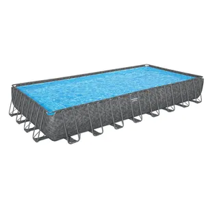 Bestway Rechteckiges Pool-Set APX 365-956 cm x 488 cm x 132 cm – Dunkelgrau