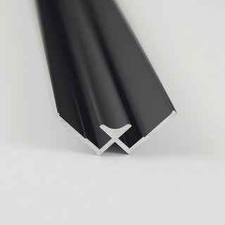 Breuer Verbindungsprofil für Rückwandplatten, Ecke innen, schwarz matt, 2550 mm