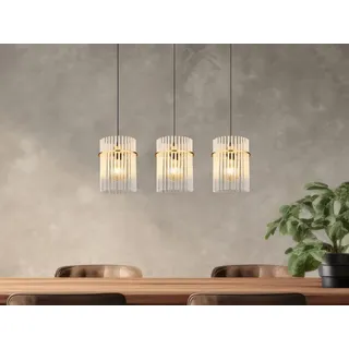 Ausgefallene LED Hängelampe Balkenpendelleuchte über Esstisch & Küchentisch Gold