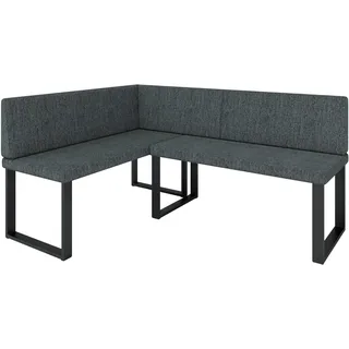 AN FURNITURE STORE Eckbank ALINA Metall, perfekt für Küche, Esszimmer, Wohnzimmer. Zwei Größen 128x168/142x196 grau 196 cm