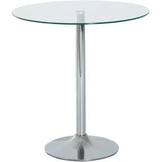 Homcom Küchentisch Ø 70 cm Silber