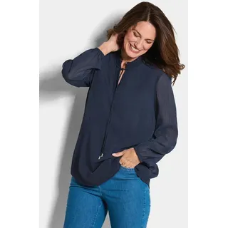GOLDNER Chiffonbluse Blau 44