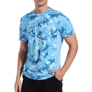 MEETWEE Rashguard Herren, Sportshirt Kurzarm UV Schutz Shirt UPF 50+ Funktionsshirt Atmungsaktiv Rash Vest für Outdoor Running Sports