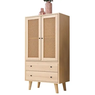 MODFU Kommode Sideboard Kommode Stehschrank Aufbewahrung Sideboard TV-Tisch (Offwhite Creme Breite 60 cm), mit Türen und Schubladen Sideboard mit großem Stauraum 60 cm x 120 cm x 40 cm