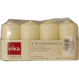 Eika Stumpenkerzen 4er Set champagner 80 x 40 mm