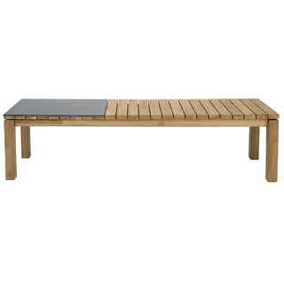 Sunfun Zoe Gartenbank  (B x T x H: 180 x 45 x 45 cm, Teak/Keramik, Naturfarben)