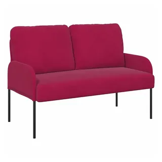 vidaXL Sofas mit Kissen 110cm Weinrot Sperrholz