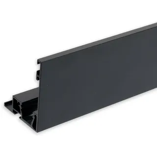 ISOLED Karniesen-Blende VISOR mit Lichtlinienoption für Gardinenprofil Curtain, schwarz RAL 9005
