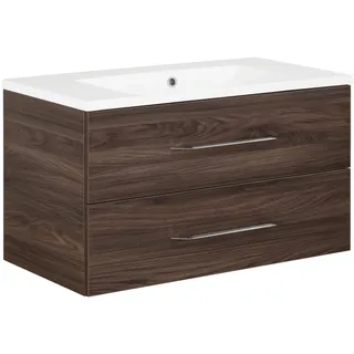 B.CLEVER Becken+WTU 90 Ulme-Madera, 90x51x46 cm