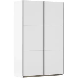 rauch Schwebetürenschrank Kleiderschrank Drehtürenschrank Schrank Garderobe KRONACH (in 3 Ausstattungen BASIC/CLASSIC/PREMIUM, Breiten 131/175/218/261 cm) optional ohne, mit 1 oder 2 Spiegel, viel Stauraum MADE IN GERMANY weiß 131 cm x 210 cm x 59 cm