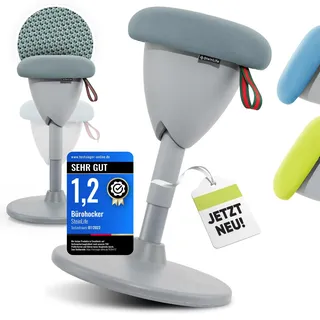 SteinLife Bürohocker Ergonomisch [TESTSIEGER] Stehhocker Höhenverstellbar [58-83cm] Ergonomischer Hocker für Büro [Schwingeffekt] Wackelhocker Sitzhocker | Arbeitshocker rutschfest Rund