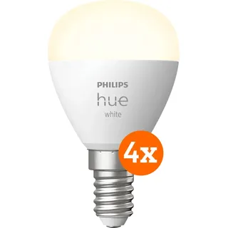 Philips Hue Kugellampe White E14 4er-Pack