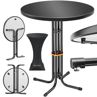 Kesser Stehtisch Ø 80 cm schwarz rund klappbar