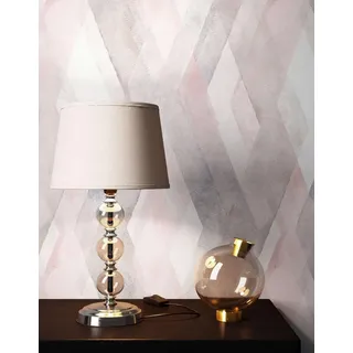 Newroom Vliestapete Emilia Tapete Mustertapete Rauten,Muster, Rosa Tapete Grafisch Rauten - Mustertapete Grafiktapete Grau Weiß Modern Muster für Wohnzimmer Schlafzimmer Küche, Grafiktapete bunt