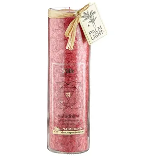 Palm Light Chakra Kerze 20 cm 100 Std. rot