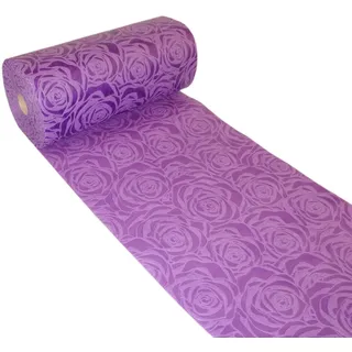 Deko AS GmbH Dekoflor Tischband Tischläufer Tischdeko einzigartiges Rosen Design (Wasserfest, Lotuseffekt, samtige Oberfläche, 5 m Rolle, 30 cm Breite, 100% Nylon), Lila