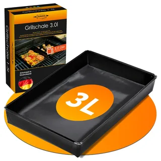 Durandal Grillschale für den Grill und Backofen - Grillmatte für Gasgrill & Holzkohlegrills mit Antihaftbeschichtung - Barbecue schale einfache Reinigung - Grill zubehör - Grillpfannchen - Grillpfanne