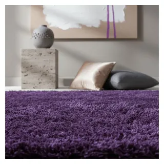 KADIMA DESIGN Salzach Shaggyteppich 280 x 370 cm Violett