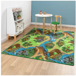 Steffensmeier Kinderteppich Buddy, Rechteckig, Dino, Kinderzimmer bunt 200 cm x 300 cm