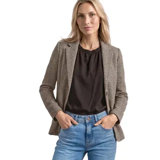 Street One Damen Basic Blazer mit Reverskragen und Dessin - 38
