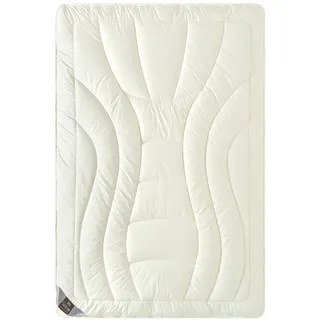 SEI Design Naturfaserbettdecke Winterdecke 135x200 extra warm Wool Premium, Füllung: 100% Schurwolle, Bezug 100% Baumwolle goldfarben