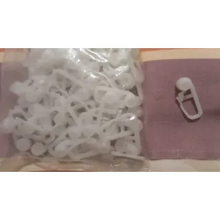 Gardinenröllchen 100 St. - Weiß, Kunststoff, 8 mm - Gardinenzubehör - Gardinenröllchen - Curtain Fastener