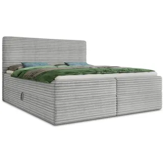 Sofnet Boxbett, Grau, H3, Rechteckig, 180x200 cm, Schlafzimmer, Betten, Boxspringbetten