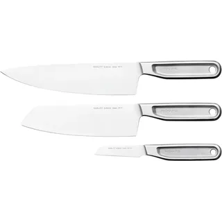 Fiskars All Steel Cook's knife set -kokinveitsisetti, kolmiosainen, Küchenmesser, Silber