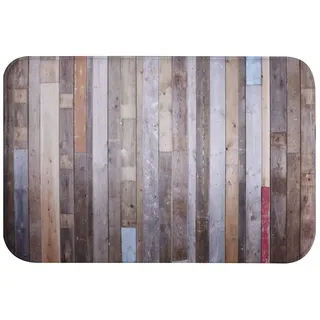 A.Monamour Badematten Badteppiche Badvorleger Rustikale Holzbohlen Holz Holz Textur Abstrakt Flanell Anti-Rutsch Türmatte Runner Teppiche Matte Für Badezimmer Bad Küche 40x120cm