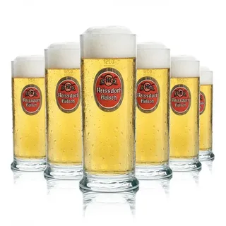 6x Reissdorf Bier Glas 0,25l Kölsch Stange Becher Gläser Köln Kölschglas Brauer - Transparent