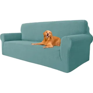 YSTYLE Stretch-Sofahusse, Couchbezüge für Sofa, Möbelschutz für Sofa mit elastischem Gummizug unten, 3-Sitzer, Größe LM, Hellblau