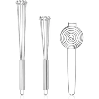 2 Stück 304 Edelstahl Kugelbesen Schneebesen-Set und Eigelb Trennzeichen, Schneebesen Edelstahl -Kugeln, Draht Ei Schneebesen Set für Kochen, Mischen, Schlagen, Rühren
