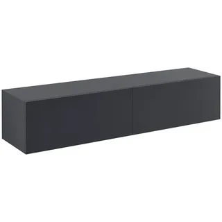 [en.casa] Evaton TV-Lowboard 140 x 30 x 33 cm Silber Spanplatte