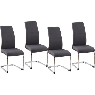 Hti-Living Schwingstuhl SallyC Polyester grau 4er Set