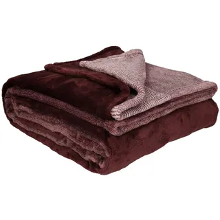 Wohndecke Kuscheldecke in der Geschenkverpackung Größe 140x190 cm, Betz, Wohndecke XXL Warm Sofadecke Decke Couch rot