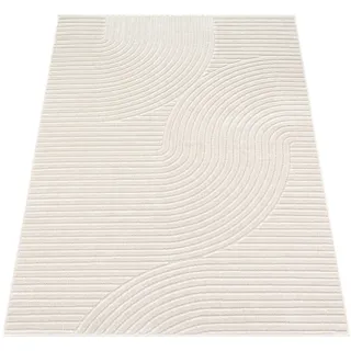 KADIMA DESIGN Kurzflorteppich 80 x 150 cm Creme