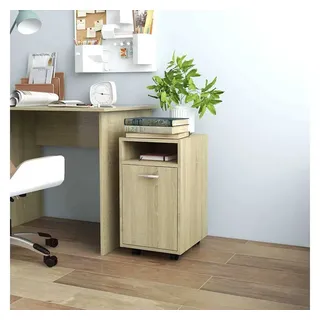 vidaXL Beistellschrank mit Rollen 33 x 38 x 60 cm Räuchereiche