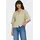 Kurzarmbluse beige S
