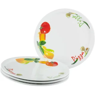 CreaTable Milano Pizza Pizzateller 30 cm 4er Set bunt