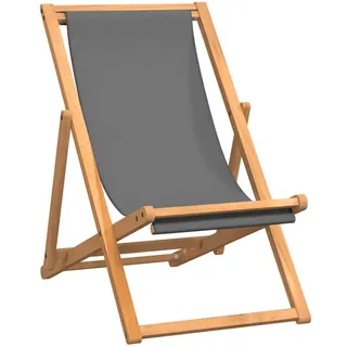 vidaXL Gartenstuhl Liegestuhl 56 x 105 x 96 cm grau