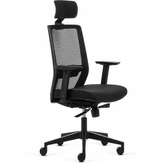 Bürostuhl Inwerk Wilgo 2 Chair + Rückenlehne + Nackenstütze Schwarz | Inwerk | Netzrücken | höhenverstellbar | ergonomisch