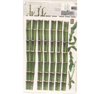 PLAGE 160746 Aufkleber Deco"Ms" - Bambus (2 Blätter), grün (34 x 48 cm)