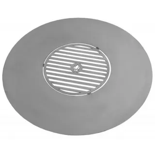 Natur24 Feuerschale Grillplatte für Feuerschale 82 x 82 cm Grau Stahl grau