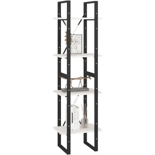 vidaXL Bücherregal 4 Fächer 40 x 30 x 140 cm Weiß