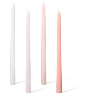 30cm 4 Stück Spitzkerzen, Lange Hohe Dünne Kerzen Parfümfrei Rauchfrei Farbverlauf Konische Kerzenständer für Tisch, Zuhause, Abendessen, Hochzeit, Festival (Pink Serie)