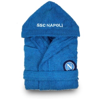Napoli Bademantel aus Frottee, für Erwachsene, offizielles SSC, Geschenkidee für Fußball, 100 % Baumwolle