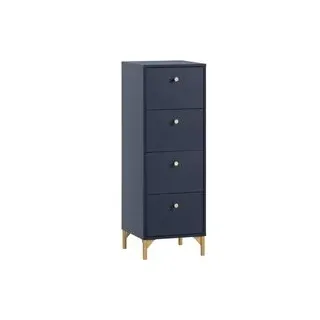 Kommode Alfa blau dunkel B/H/T: ca. 40,1x116,7x40 cm - Blau