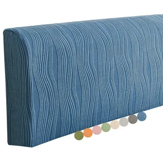 VEAI Bettkopfteil Bezug 140cm 180cm 200cm 160cm Bett Kopfteil Bezug Weicher Strecken bettkopfteil bezug, Staubdichte Schutzhülle für Schlafzimmer Kopfteil(Blau,140-160cm/55-63in)